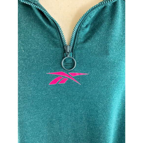 Men's Reebok Work Performance 1/4 Zip Pullover Sweatshirt Size Large Teal NWT - Picture 3 of 3
